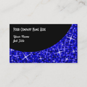 Glitz Dark Blue Black Curve-visitekaartje Visitekaartje