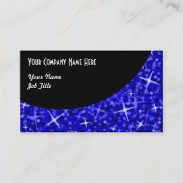 Glitz Dark Blue Black Curve-visitekaartje Visitekaartje