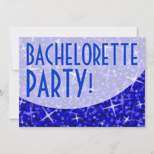 Glitz Dark Blue curve 'Bachelorette Party'. Kaart (Voorkant)