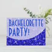 Glitz Dark Blue curve 'Bachelorette Party'. Kaart (Staand voorkant)