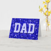 Glitz Dark Blue 'DAD'-groentekaart Kaart (Gele Bloem)