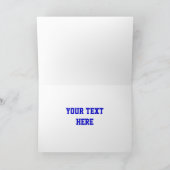 Glitz Dark Blue 'Good Luck' Jouw tekst-kaart Kaart (Binnen)