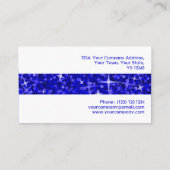 Glitz Dark Blue stripe visitekaartje wit (Achterkant)