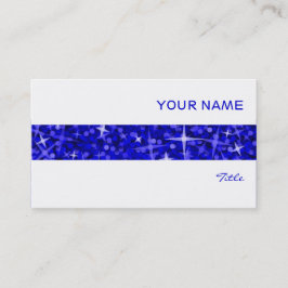 Glitz Dark Blue stripe visitekaartje wit