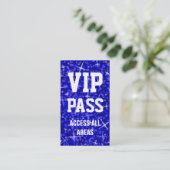 Glitz Dark Blue VIP PASS-visitekaartje Visitekaartje (Staand voorkant)