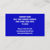 Glitz Dark Blue VIP PASS-visitekaartje Visitekaartje (Achterkant)