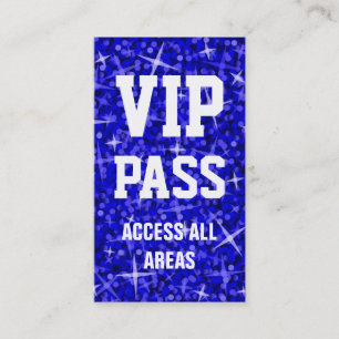 Glitz Dark Blue VIP PASS-visitekaartje Visitekaartje