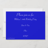 Glitz Dark Blue 'You're Uitnodigde' blauwe tekst Kaart (Achterkant)