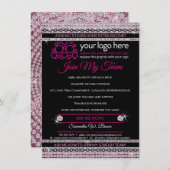 Glitz diamantroze juwelen voegen zich bij mijn tea bedankkaart (Voorkant / Achterkant)