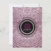 Glitz diamantroze juwelen voegen zich bij mijn tea bedankkaart (Achterkant)