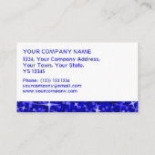 Glitz Donkerblauw wit streep visitekaartje (Achterkant)