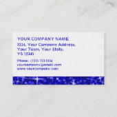 Glitz Donkerblauw wit streep visitekaartje (Achterkant)