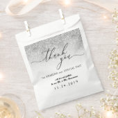 Glitz eenvoudige formele minimalistische bruiloft bedankzakje (Geknipt)