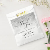 Glitz eenvoudige formele minimalistische bruiloft bedankzakje (Gezegeld)