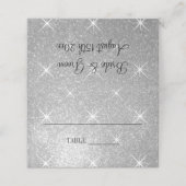 Glitz en glam aangepaste trouwtafel plaats kaarten plaatskaartje (Buitenkant ongevouwen)