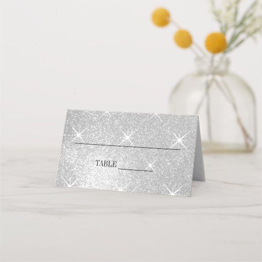 Glitz en glam aangepaste trouwtafel plaats kaarten plaatskaartje (Voorkant)