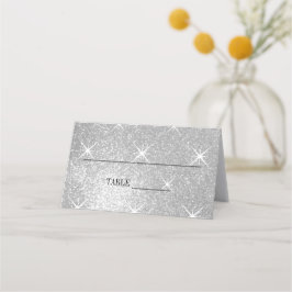 Glitz en glam aangepaste trouwtafel plaats kaarten plaatskaartje