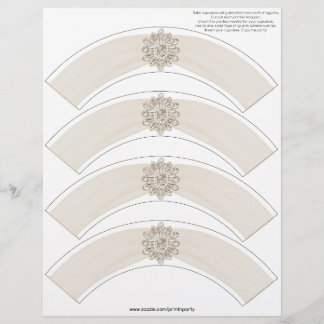 Glitz en Glam Cupcake Wrap - Cream