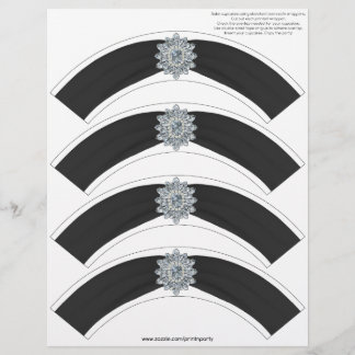 Glitz en Glam Cupcake Wrap - Zwart