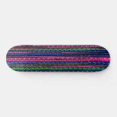 Glitz en Glam Glanzende Strepen Persoonlijk Skateboard (Horizontaal)