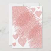 Glitz En Glam Roze Roze Goud Glitterende Blanco Kaart (Achterkant)