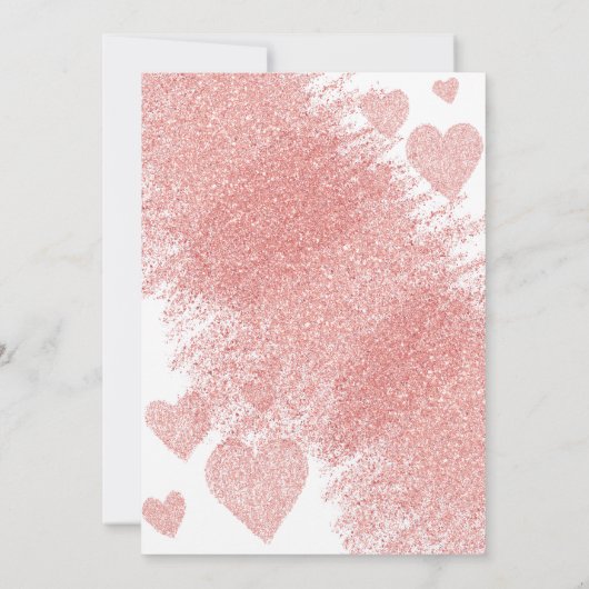 Glitz En Glam Roze Roze Goud Glitterende Blanco Kaart (Achterkant)