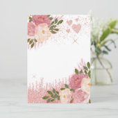 Glitz En Glam Roze Roze Gouden Glitter Blank Kaart (Staand voorkant)