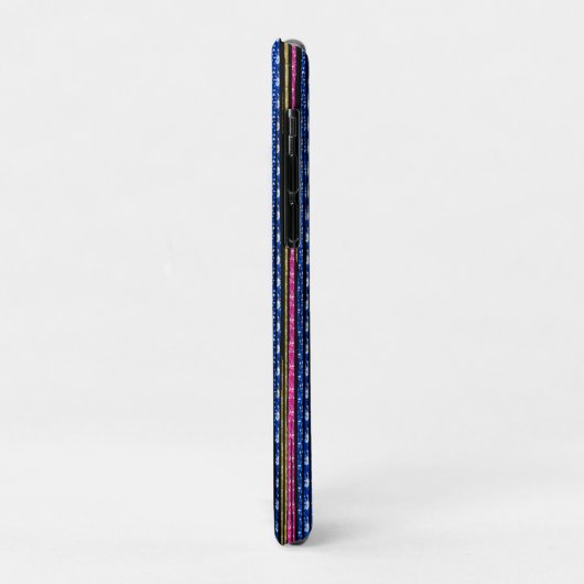 Glitz en Glam Sparkly Stripes Case-Mate iPhone Case (Achterkant/links)