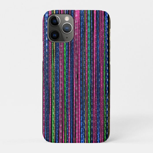 Glitz en Glam Sparkly Stripes Case-Mate iPhone Case (Achterkant)