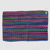 Glitz en Glam Sparkly Stripes Golfhanddoek (Horizontaal)