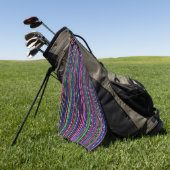 Glitz en Glam Sparkly Stripes Golfhanddoek (Groen)