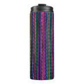 Glitz en Glam Sparkly Stripes Thermosbeker (Voorkant)