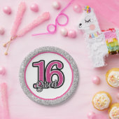 Glitz en Glam Sweet 16 Partyware Papieren Bordje (Feest)