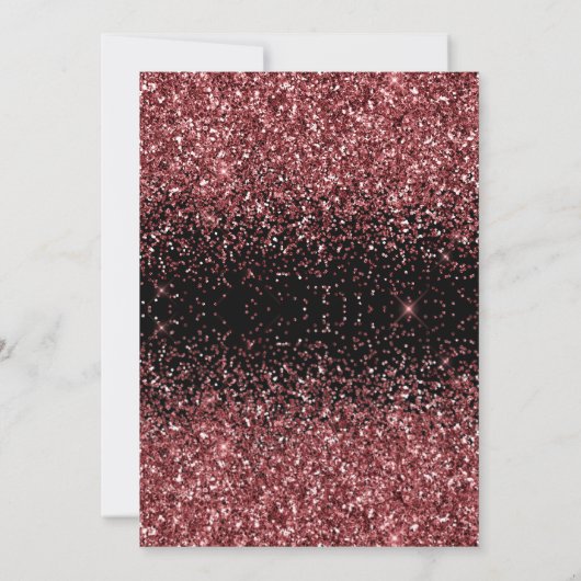 Glitz en Glamor New Years Eve Party Invitation Kaart (Achterkant)