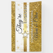 Glitz!! Felicitaties Verlovingsbanner Spandoek (Verticaal)