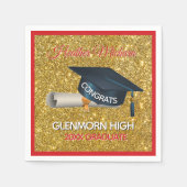 Glitz! Fun, Custom Graduation Paper Napkin Servet (Voorkant)