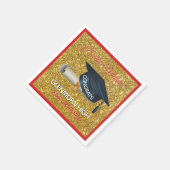 Glitz! Fun, Custom Graduation Paper Napkin Servet (Hoek)
