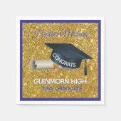 Glitz! Fun, Custom Graduation Paper Napkin Servet (Voorkant)