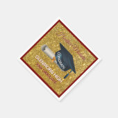 Glitz! Fun, Custom Graduation Paper Napkin Servet (Hoek)