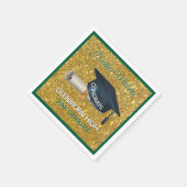 Glitz! Fun, Custom Graduation Paper Napkin Servet (Hoek)