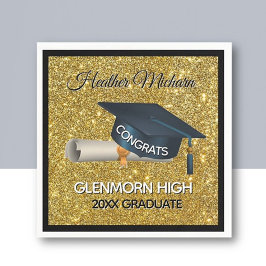 Glitz! Fun, Custom Graduation Paper Napkin Servet