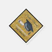 Glitz! Fun, Custom Graduation Paper Napkin Servet (Hoek)