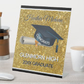 Glitz! Fun, Custom Graduation Party Reclamebord Met Voetstuk (Insitu)