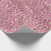 Glitz Girly Gold Gold Pink Leopard Print Glitz   Cadeaupapier (Hoek)