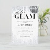 Glitz & Glam Bachelorette Party Invitation Kaart (Staand voorkant)