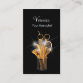 Glitz Glam Beauty Haarstylist Afspraakkaarten Visitekaartje (Voorkant)