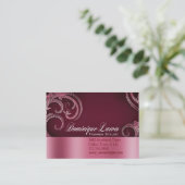 "Glitz Glam" - Classy Chic Elegant Mode Stylist Visitekaartje (Staand voorkant)