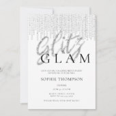 Glitz Glam Glitter Drips Elegant Bachelorette Kaart (Voorkant)