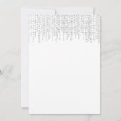 Glitz Glam Glitter Drips Elegant Bachelorette Kaart (Achterkant)