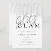 Glitz Glam Glitter Drips Elegant Bachelorette Kaart (Voorkant / Achterkant)
